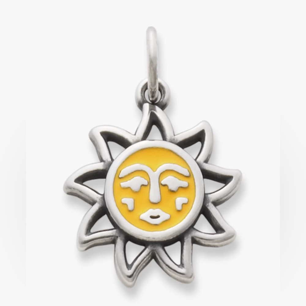 James Avery Medium Twist Anklet 10 inches with attached Enamel Sunny Days Charm